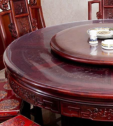 Tampa da mesa redonda transparente, protetor de mesa de plástico redonda, topo de toque de mesa redonda, topo de mesa