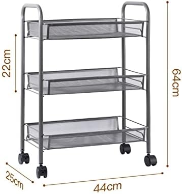 TOMYEU MULTIFUNÇÃO RACK DE ARMAZENAGEM DE COZINHA 3 Camadas removíveis com rodas Organizador de banheiros Prateleiras multifuncionais