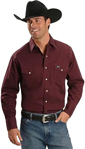 Wrangler Men's Cowboy Cut Western Snap Snap Snap Snap Work Finish