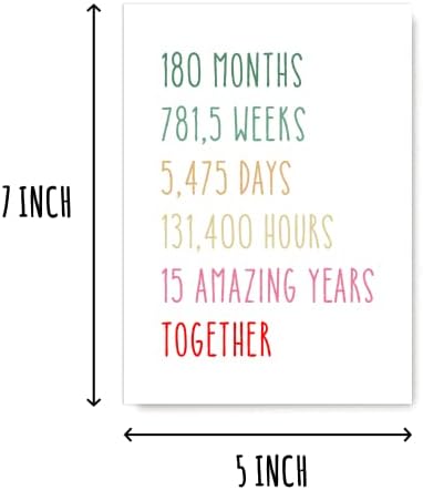 Cartão de aniversário de 15 anos - Cartão de aniversário de casamento de 15 anos - cartão de aniversário engraçado - cartão