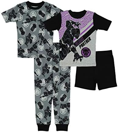 Marvel Boys 'Black Panther Snug Fit Pijamas de algodão