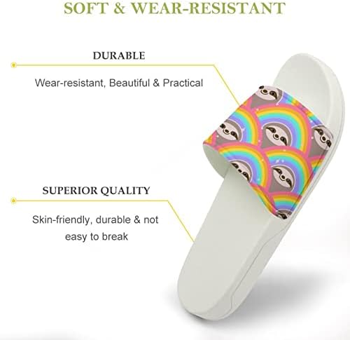 Sandálias felizes da casa de arco-íris não escorregadores de dedos do dedo do pé para massagem para massagem
