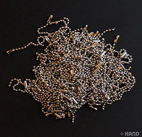 Metal Silver Tone Ball Chain Tags, Hangtags 8cm - Appx 500 pcs