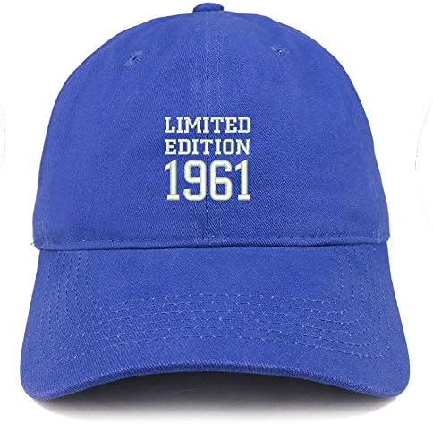 Trendy Apparel Shop edição limitada 1961 Presente de aniversário bordado Cap de algodão escovado