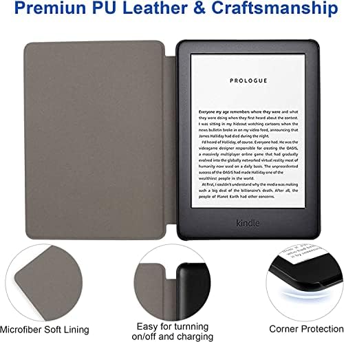 Caso de TiorEcime para o novo Kindle 11th Generation 6 2022 Lançamento, Premium PU LAVEL LIGHTWEST SMART CAPA