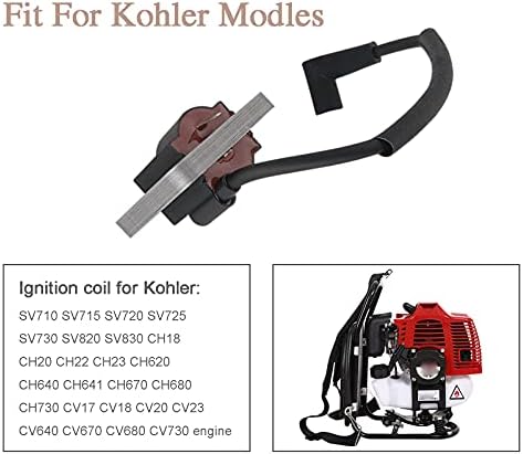 24 584 01-S Bobina de ignição para Kohler CH18 CH20 CH22 CV18 CV22 CV23 SV710 Substitua 2458401-S, 24-584-01-S, 24 584 04-S, 2458404-S, 24-584-04-S, 24 584 45 -s, MIU11542, M132370 Módulo da bobina do motor