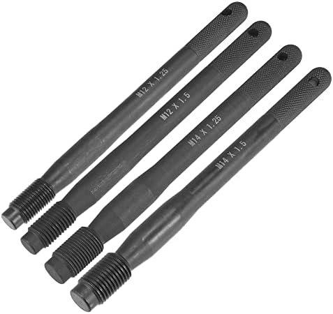 X Autohaux 8pcs Cabides de aço de aço preto Pino de alinhamento Tool Tool M12X1.5 M12X1.25 M14X1.5 M14X1.25 PARA CARRO