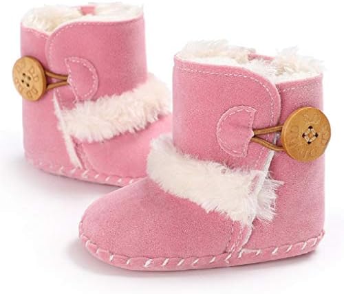 Jonbaem Baby Winter Botões Botões de neve Sapatos quentes