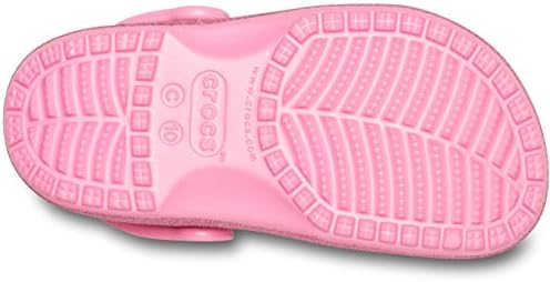 Crocs unissex-child clássico glitter tamancos | Sapatos brilhantes para crianças, limonada rosa, 12 garotinha