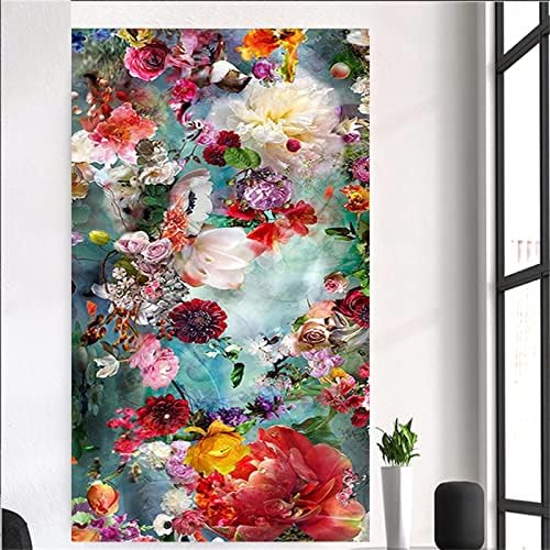 5D Kits de pintura de diamante para adultos DIY Diamond Art Bloom Flowers 28x80in/70x200cm Grande perfuração quadrada completa tinta de cristal de cristal por número de bordados para o kit de bordados para a decoração de parede em casa presentes de presentes de decoração