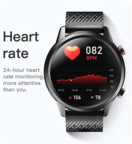 Byikun Smart Watches for Men Mulheres, relógio de fitness de tela colorida de 1,32 polegada com monitor de pressão arterial