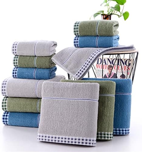 Toalha de banho de algodão wpyyi Conjunto de toalha absorvente de toalha sólida