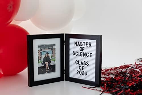 Kate & Milo Graduação Tassel Letterboard Picture Frame, inclui 170 cartas e símbolos para personalização, idéias de presentes