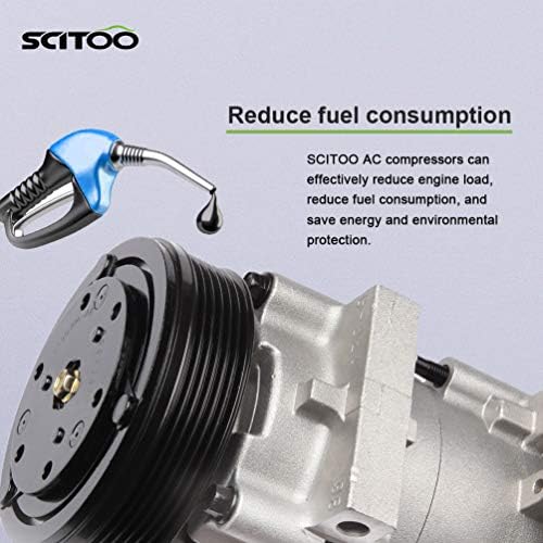 Scitoo AC Compressor 1991-2001 Compatível para Ford Explorer 4.0L 1996 Compatível para Ford E-15 E-250 E-350 4.9L