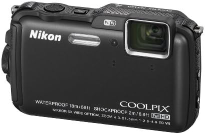 Nikon Coolpix AW120 16,1 MP Wi-Fi e câmera digital à prova d'água com GPS e vídeo Full HD 1080p