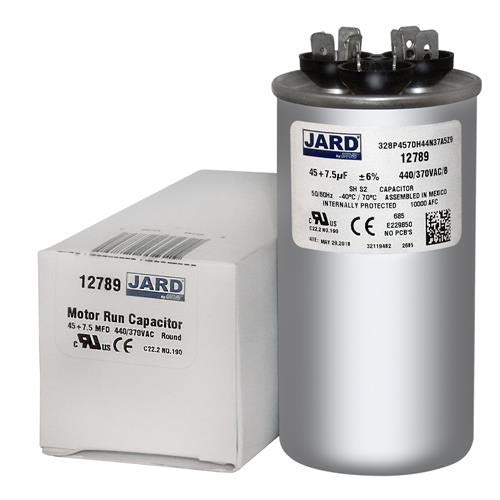 45 + 7,5 x 370/440 VAC RONAGE ROUN RUN CAPACITOR POR JARD 12789