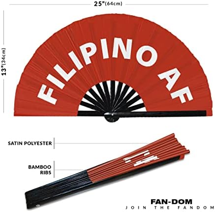 Fã Filipino Af Nacionalidade Hand Fã dobrável Bamboo Circuit Rave Hand Fãs Filipino como Foda Foda Fã de Fester Party Gear Gifts Music Festival Rave Acessórios