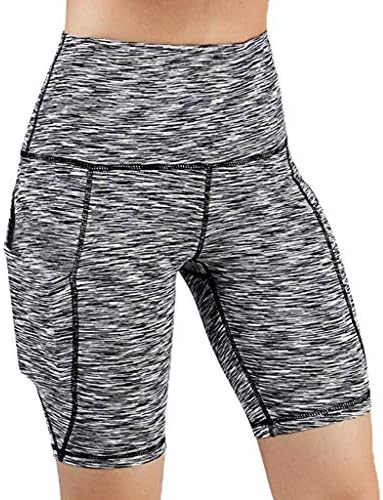 IYYVV Women Gym High Caist Out Pocket Yoga Short Pants Executando shorts de ioga atlética