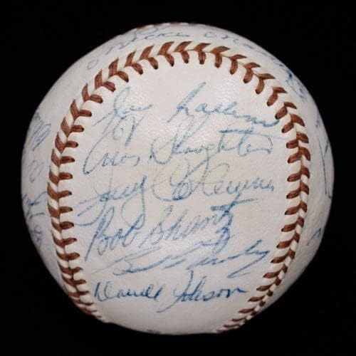 1957 NY Yankees Team assinou o beisebol Mickey Mantle Yogi Berra JSA BB72100 - bolas de beisebol autografadas