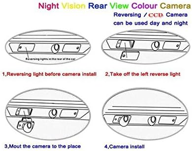 Reverter Back up Camera/Parking Camera/HD CCD RCA ntst PAL/Placa Lâmpada de Lâmpada de Licultura para Ford Escape 2007 ~ 2012