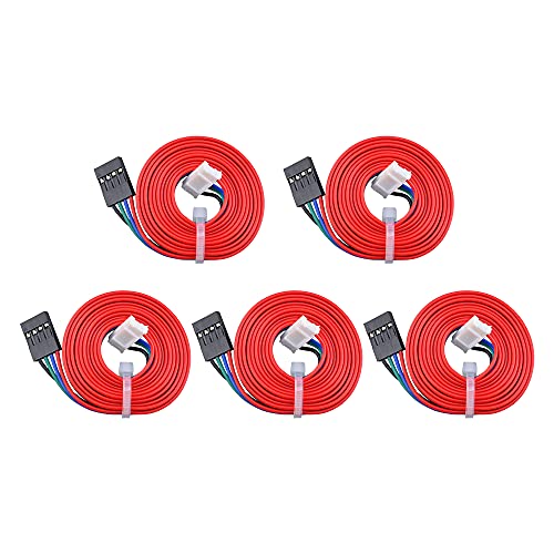 STEPPERONLINE STEPPER MOTOR CABO DE 4 PACK, 1m de comprimento xh2.54 4pin a 6pin NEMA 17 Cabo de conector estendido para