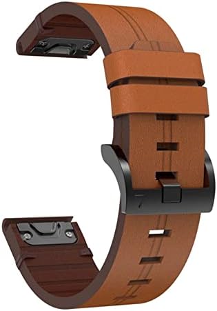 Cinta de relógio de relógio Quickfit de couro Bneguv para Garmin Fenix ​​7x 6x 5x 3 3hr pulseira de pulseira para