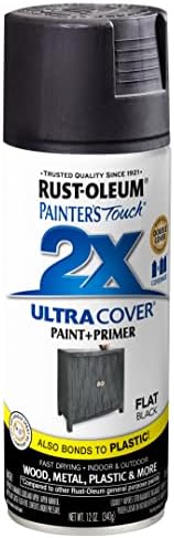 12 Oz Zinsser 408 Clear Zinsser, Bulls Eye 3lb Shellac e 249127 Painter's Touch 2x Ultra Cover, 12 oz, preto plano