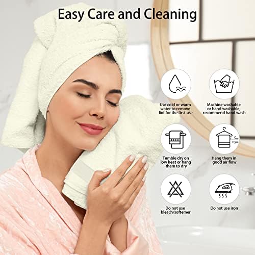 Toalhas de banho de Benaep Conjunto de toalhas de banho premium, conjunto de toalhas de 4 peças de 4 peças de 28 x55, algodão penteado