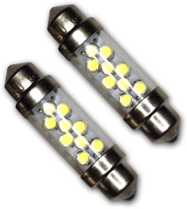 Tuningpros leduhl-39m-w9 sob lâmpadas LEDs de luz LED Bulbs Festoon 39mm, 9 LED White 2-PC Conjunto