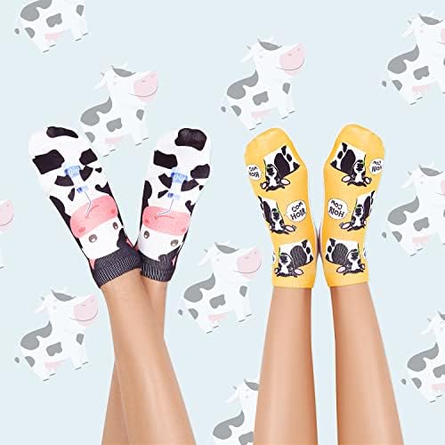 Benefício sox 6 pack women garotão novidade unicorn meias de tornozelo louco de abacate girassol diversão leia um animal fofo de baixo corte de presente