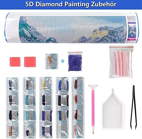 Kits de pintura de diamante cor de diamante colorida para adultos, diamantes pontos de bordado completo bordado cruzamento de cristal pinturas de cristal de cristal imagens adesivos decoração de parede 28x56in