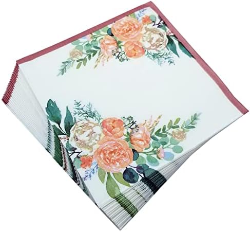 Guardanapos de papel floral, estampas florais descartáveis ​​guardana