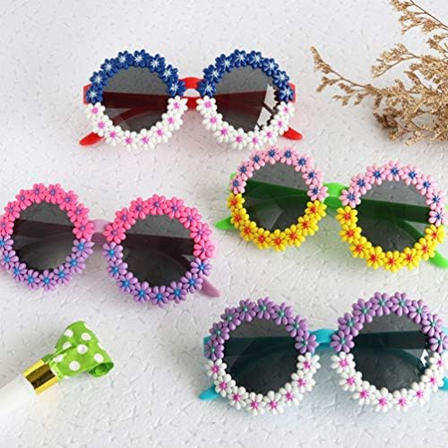Kesyoo Arglasses 4pcs Partema infantil Óculos de sol adoráveis ​​copos de crianças com formato inferior