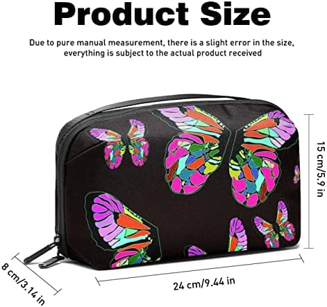 Bolsa de cosméticos para mulheres, adoráveis ​​sacos de maquiagem à prova d'água, viagens de saco de higiene pessoal Butterfly Acessórios