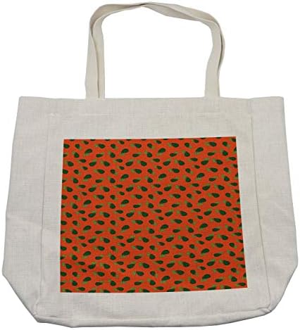 Bolsa de compras de abacate de Ambesonne, quadrinhos de abacates espalhados em impressão de fundo simples, bolsa reutilizável