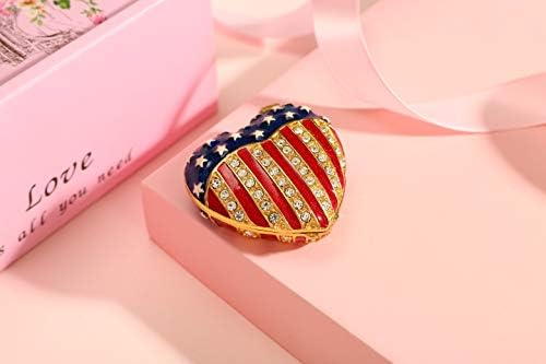 Furuida Love Heart Jewelry Binket Box articulada American Color Classic Home Decor Presente para o Dia das Mães Dia