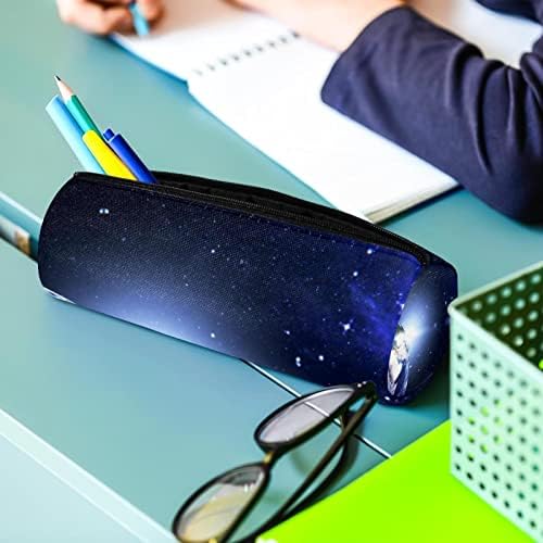 Espaço Starry Sky Earth Lápis Lápis Estudante Peipa Pouca Zíper Saco de maquiagem Bolsa de cosméticos Para estudantes Escola