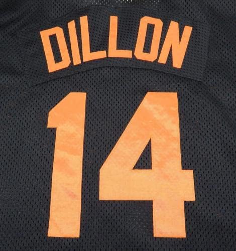 2007 Baltimore Orioles Zach Dillon 14 Game usou Black Jersey Ex St GCL XL 605 - Jogo usada MLB Jerseys