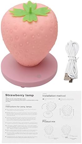 Emvanv Strawberry Night Light, Silicone Bedroom de Silicone Led Led Touch Control