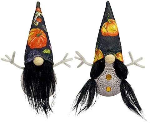 Jackruler Halloween Gnome Decorações de mesa de mesa Decoração de mesa de boneca sem rosto Ornamento decorativo Mini ornamentos de bola