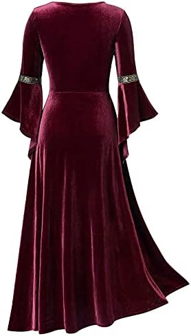 Vestido medieval renascentista feminino, vestidos góticos vintage femininos, vestido de festas de cosplay de Halloween,