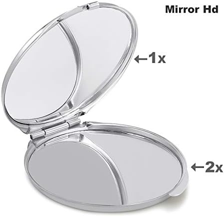 Urso polar bonito espelho de bolso compacto espelho portátil espelhado cosmético dobramento de 1x/2x ampliação de 1x/2x