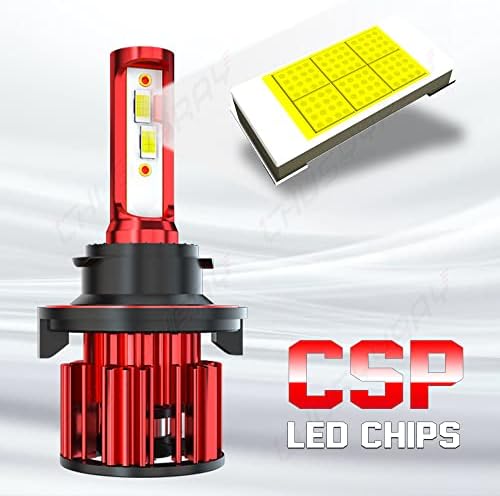 CHUSYYRAY 2023 Atualizada H13/9008 Bulbos de farol de LED, bulbos duplos de 9008 LED de baixo feixe baixo, 6500k White