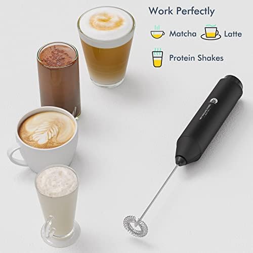 Milão elétrico portátil, Mandeira de bateria operada por bateria para capa para café, cappuccino, café com leite, matcha, chocolate