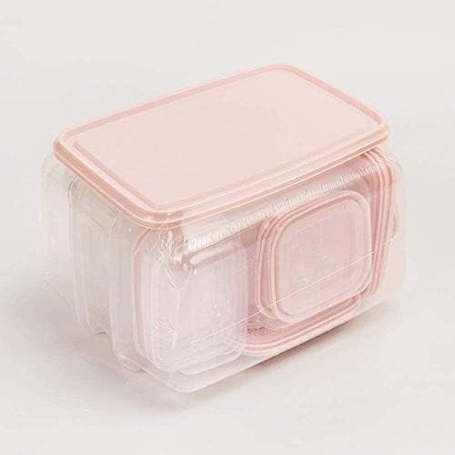 Avavofo Bento lancheira recipiente de comida, recipientes de alimentos 17 Pacote de armazenamento de alimentos de plástico com tampa, recipientes de alimentos plásticos, conjunto de 17 anos, recipientes verdes de alimentos rosa (cor