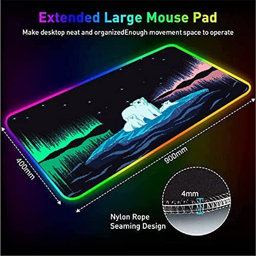 Mouse almofadas LED rgb estendida de pixel art mousepad xxxl grande mouse mouse gaming teclado tapete de superfície macia para