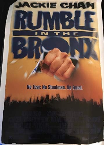 Jackie Chan assinou o autógrafo Rumble Bronx Original 27x40 Full Movie Poster CoA