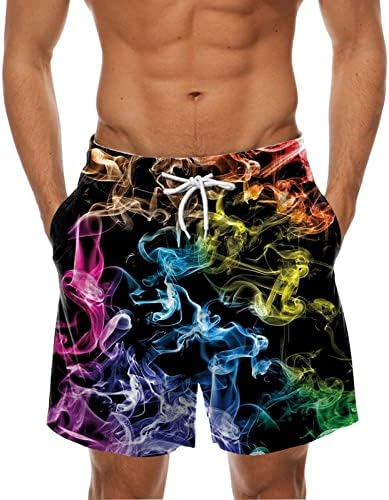 Shorts Men Gym, Summer Men's Hawaiian Beach Pants Fashion Plus Size String String Impressed Board Shorts