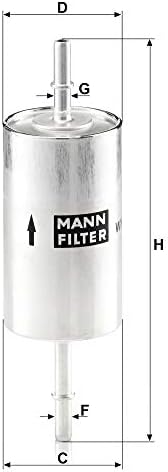 Filtro de Filtro de Mann WK 614/46 Filtro de combustível