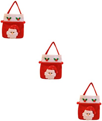 Bolsa de flanela de flanela de natal doitool 3pcs